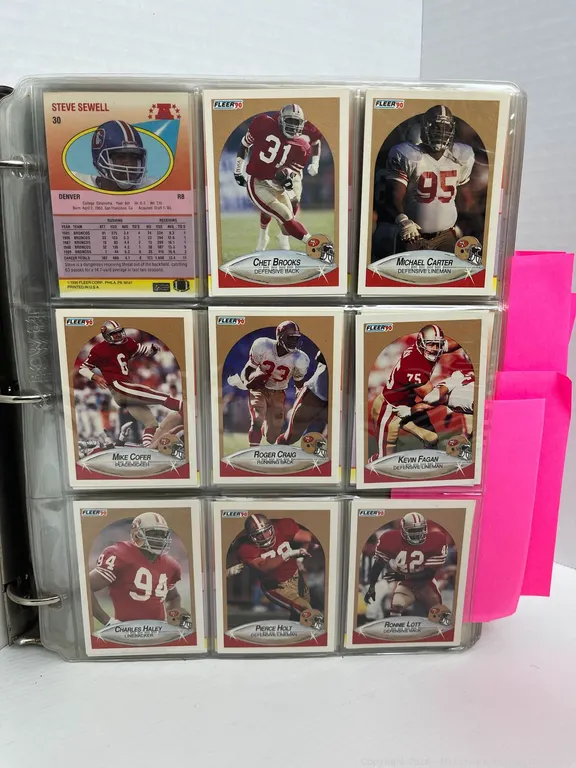 Vintage Fleer Football And Basketball Trading Cards
