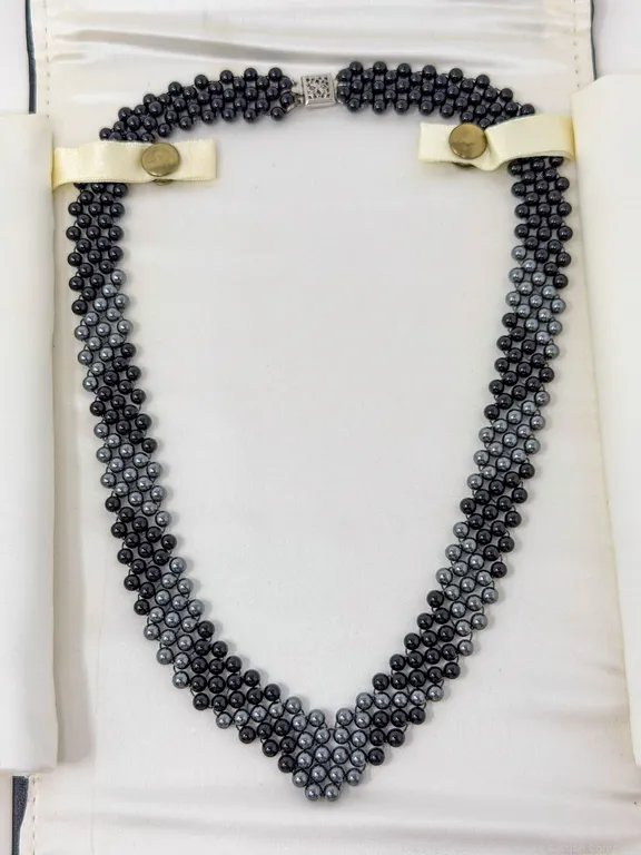 24-Inch Triple-Strand Freshwater Pearl Necklace With Sterling Clasp
