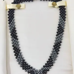 24-Inch Triple-Strand Freshwater Pearl Necklace With Sterling Clasp
