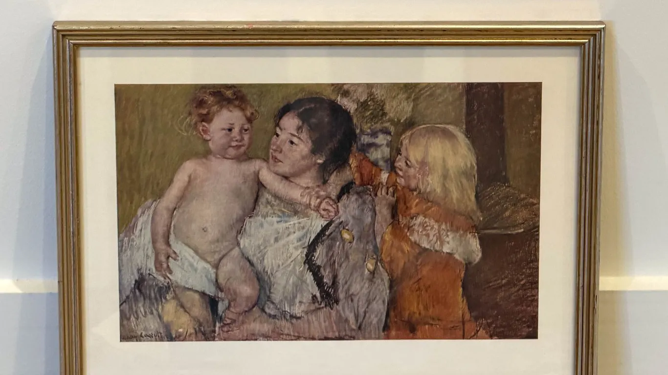 Mary Cassatt After the Bath Framed Reproduction Print