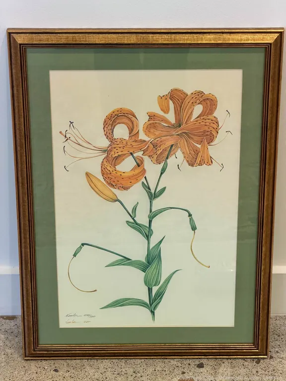 Signed and Numbered Orange Lily Botanical Print
