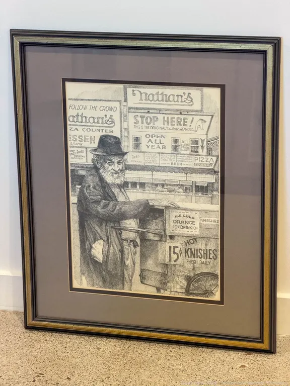 Framed Nathan's Street Vendor Print