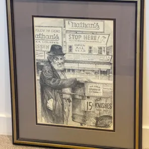 Framed Nathan's Street Vendor Print