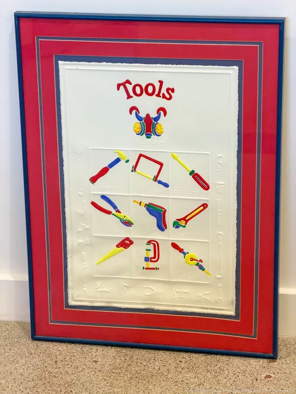 Jane Billman Tools Signed Embossed Artwork