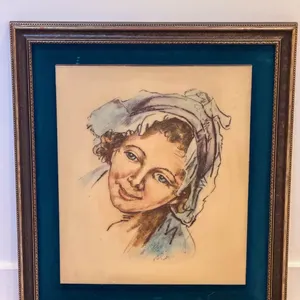 Artini Engraving Portrait of a Woman in a Bonnet