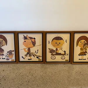 Four Robert Lyons Framed Children's Prints