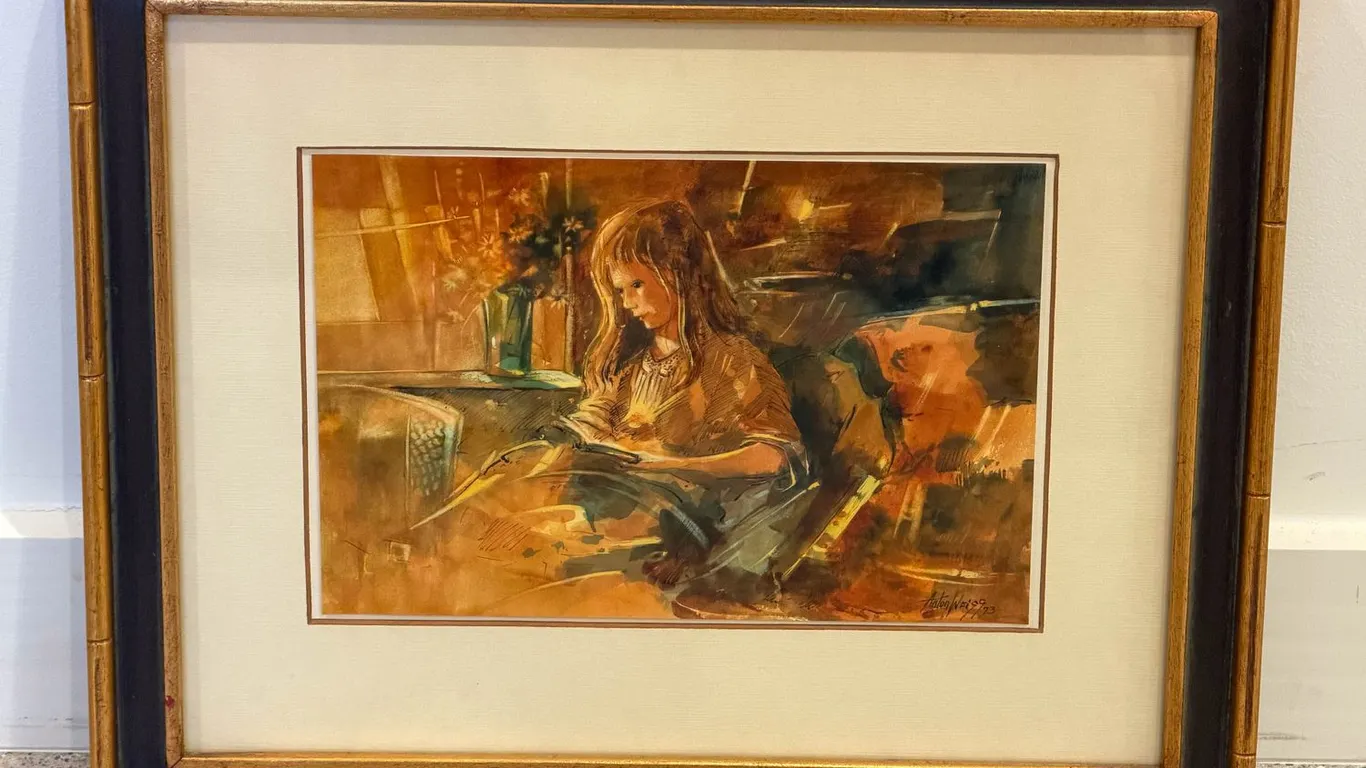 Anton Weiss Flower Window Framed Artwork