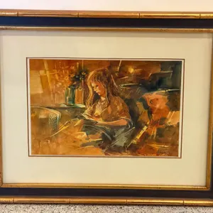 Anton Weiss Flower Window Framed Artwork