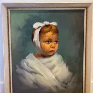 Pierry Signed Portrait of a Crying Child