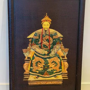 Chinese Emperor Relief Wall Panel