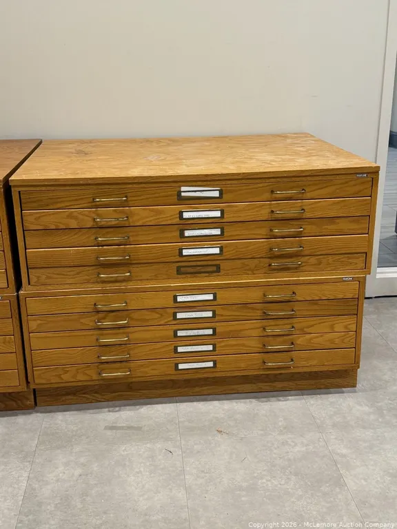 Vintage Mayline Map Cabinet, Five Drawers (More Wear)