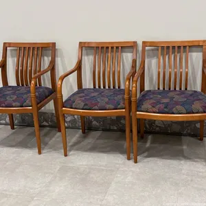 Three Upholstered Office Chairs