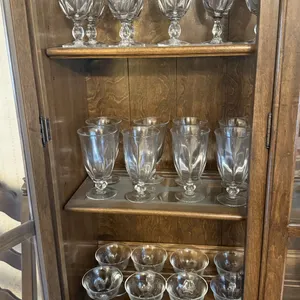 Vintage Pressed Glass Goblet Set
