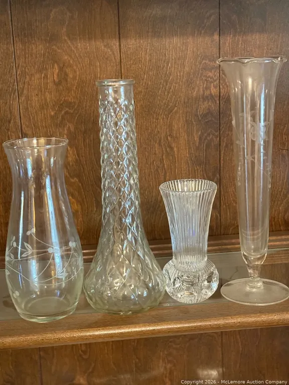 Four Glass Vases