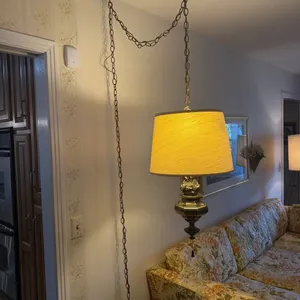 Pair of 1970s Brass Lamps