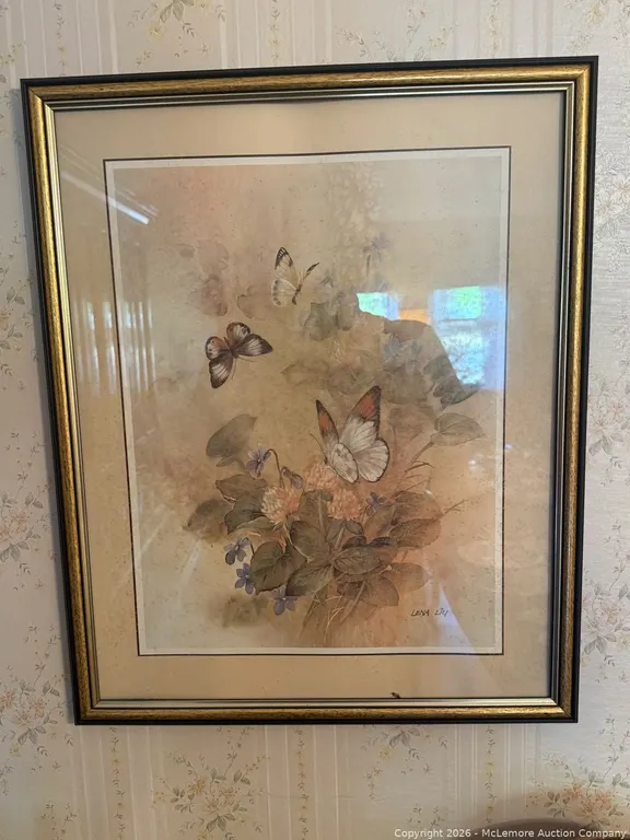 Five Framed Floral Prints