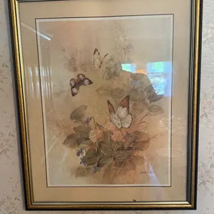 Five Framed Floral Prints