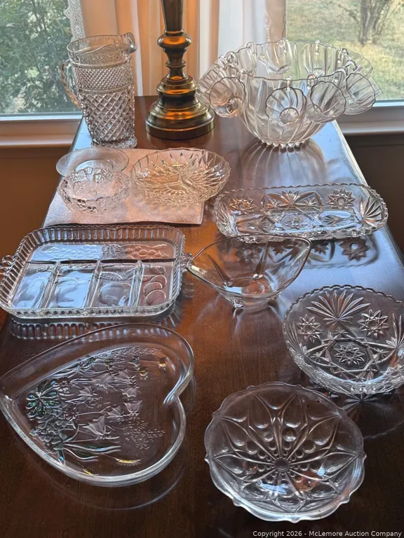 Cut Glass & Pressed Glass Serving Dishes
