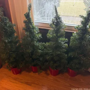 Four Pre-Lit 46" Christmas Trees