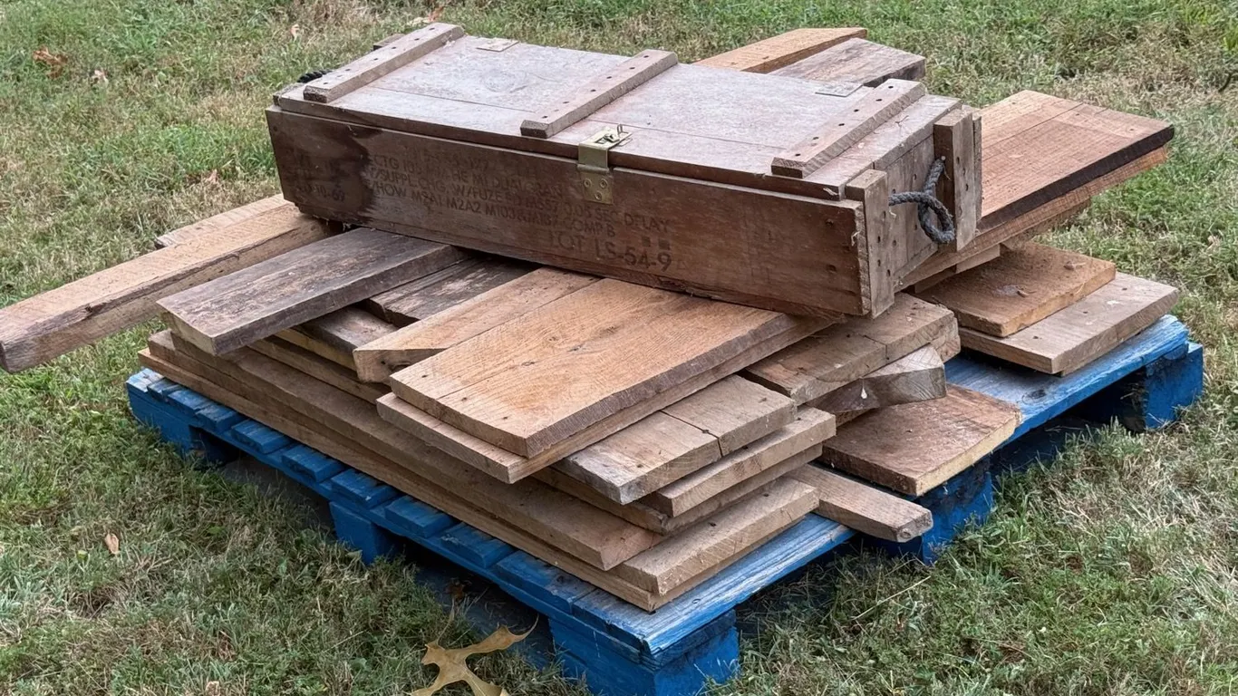 Cured Barn Wood and Vintage Kentucky Mining Box