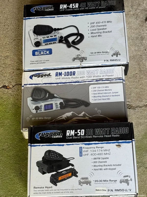 Three Rugged Radios: RM-45R, RM-100R and RM-50