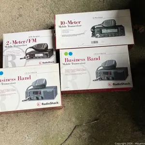 Four Radio Shack Radio Sets: Mobile, Business Band and 2-Meter