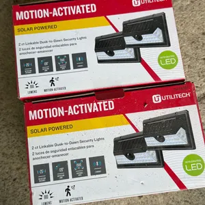 Pair of Solar Motion Lights, New Old Stock