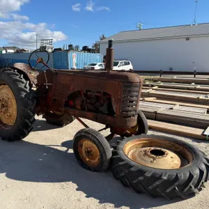 Vintage Massey-Harris Gas Tractor w/ Wide Front & Spare Rear Wheel