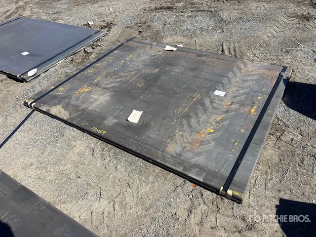 Quantity of (2) 2026 Kit Containers 64 in x 90 in (1 in Thick) Steel Plates