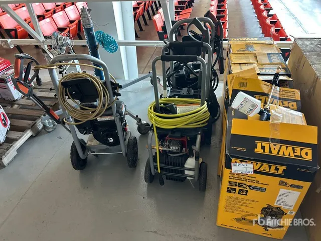 Quantity of Pressure Washers, Sheetrock Jack, Industrial Heater, Industrial Vacuum, Commercial Plumbing Components