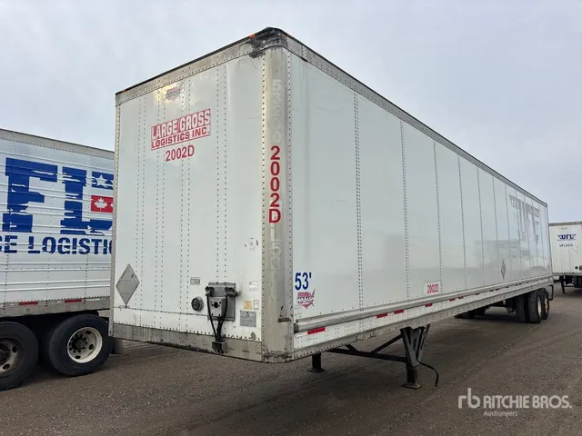 2015 Wabash 53 ft x 102 in T/A Van Trailer