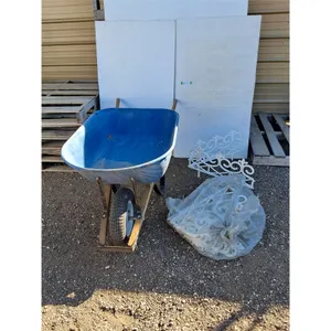 **Metal Wheelbarrow & Interlocking Plastic Garden Fence- Can't Ship