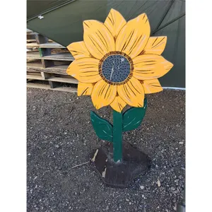 **Patio Umbrella Approx. 60" & Wooden Sunflower Table 31"- Can't Ship