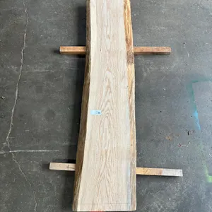 (1) White Oak Slab, Kiln-dried, Live-edge