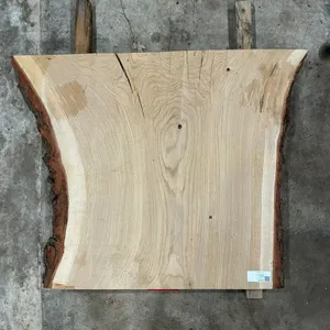 (1) White Oak Slab, Kiln-dried, Live-edge
