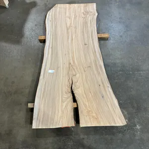 (1) Elm Slab, Kiln-dried, Live-edge