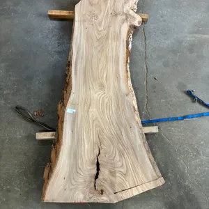 (1) Elm Slab, Kiln-dried, Live-edge