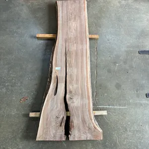 (1) Black Walnut Slab, Kiln-dried, Live-edge