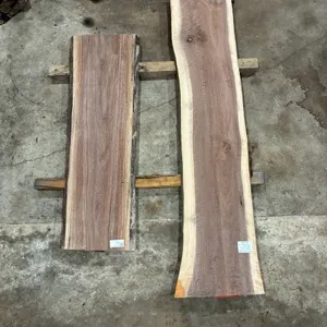 (2) Black Walnut Slabs, Kiln-dried, Live-edge