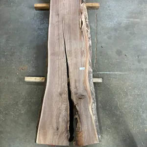 (1) Black Walnut Slab, Kiln-dried, Live-edge