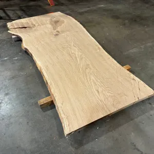 (1) White Oak Slab, Kiln-dried, Live-edge