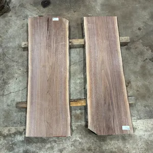 (2) Black Walnut Slabs, Kiln-dried, Live-edge