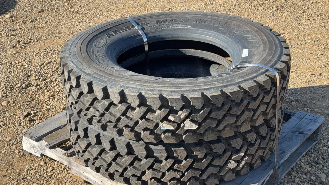 QTY of (2) Good Year Armor Max MSD Load Range H 11R:22.5 Drive Tires