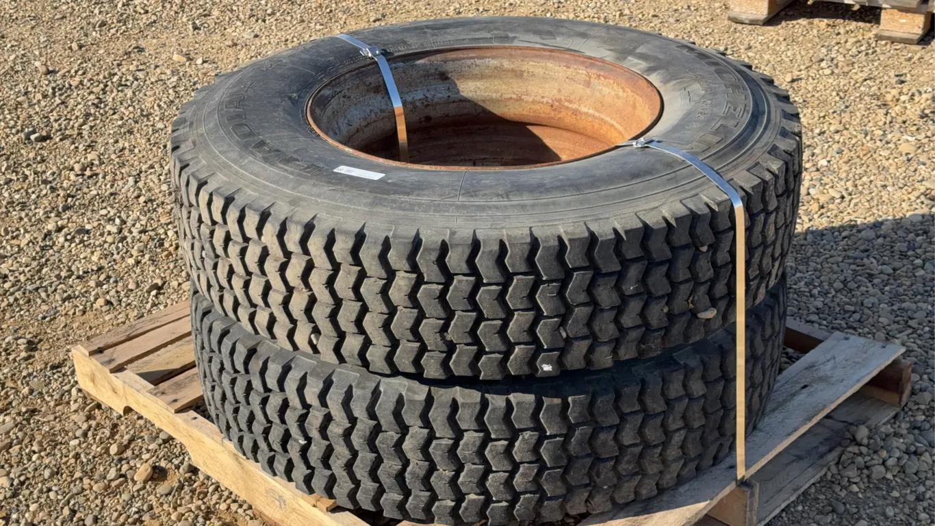 QTY of (2) Michelin MXM+S4 Load Range G on Dayton Rims 11R:22.5 Drive Tires