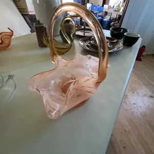 Handcrafted Canadian Glass Basket by Langleyglass