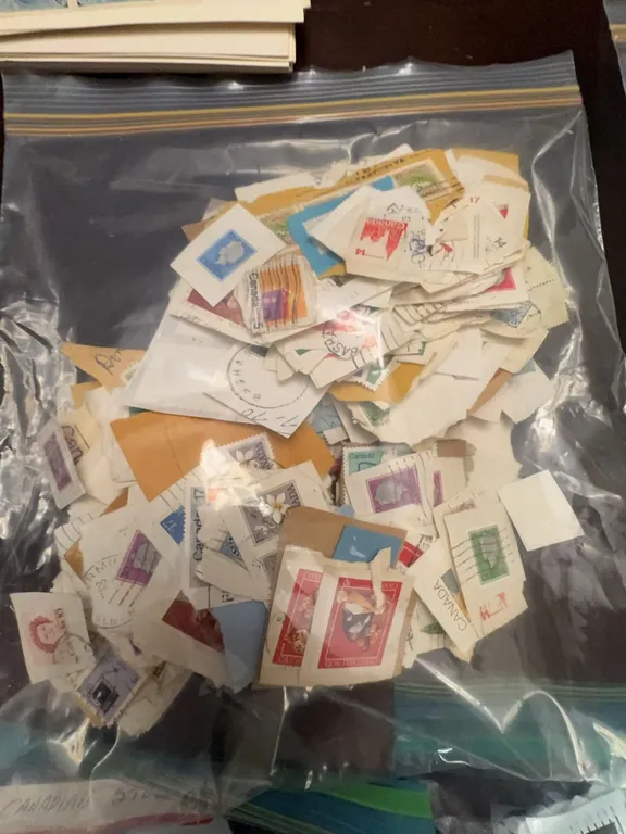 Large Bag of Mixed Canadian Used Postage Stamps Off Paper