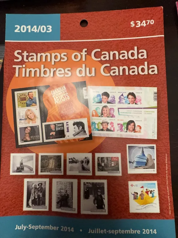 2014 Stamps of Canada Collection Album July-September With Mint Stamps