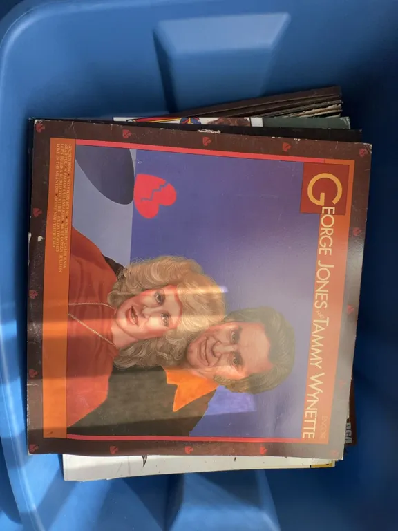 Vinyl Records Including George Jones, Waylon Jennings
