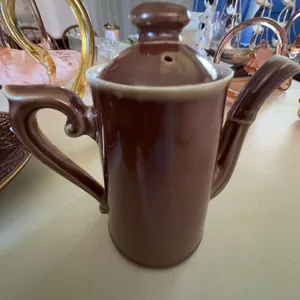 Vallauris France Pottery Coffee Pot Brown Glaze