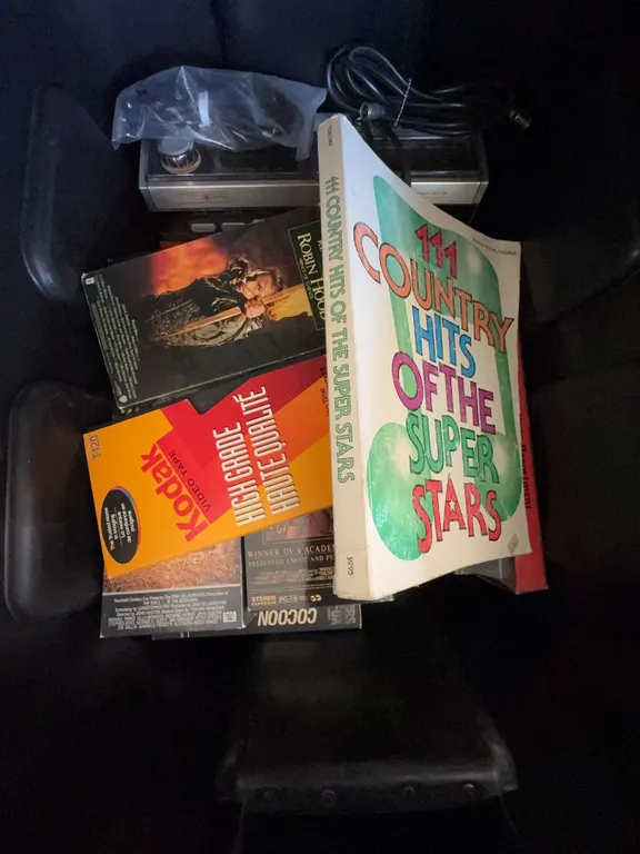 VHS Movie Lot With Vintage Kodak Tape And Electronics